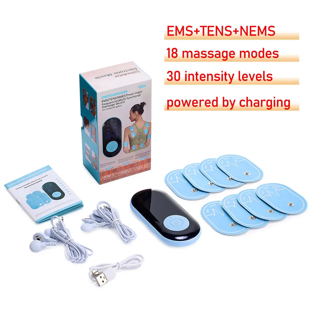 New Upgrade 36 Modes Tens Muscle Stimulator EMS Full Body Massaging Patches Back Waist Knee Digital Tool Muscle Relax Massager