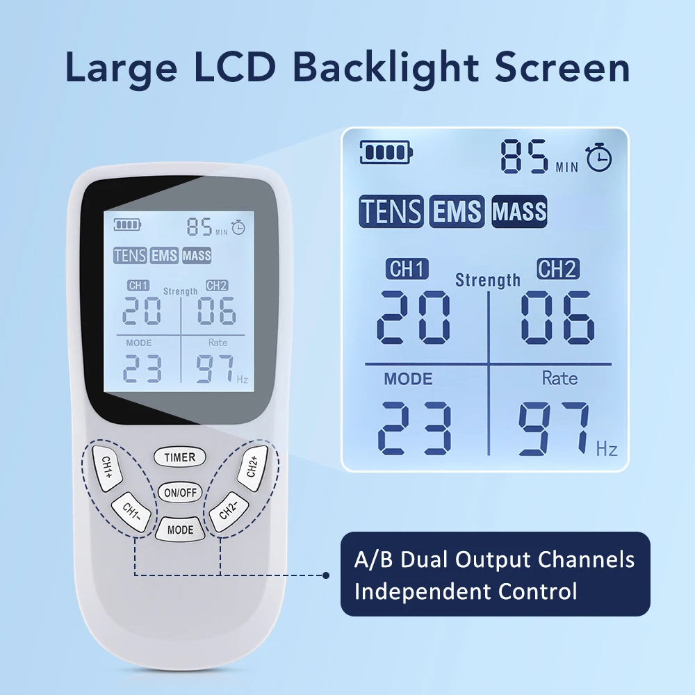 New Upgrade 36 Modes Tens Muscle Stimulator EMS Full Body Massaging Patches Back Waist Knee Digital Tool Muscle Relax Massager