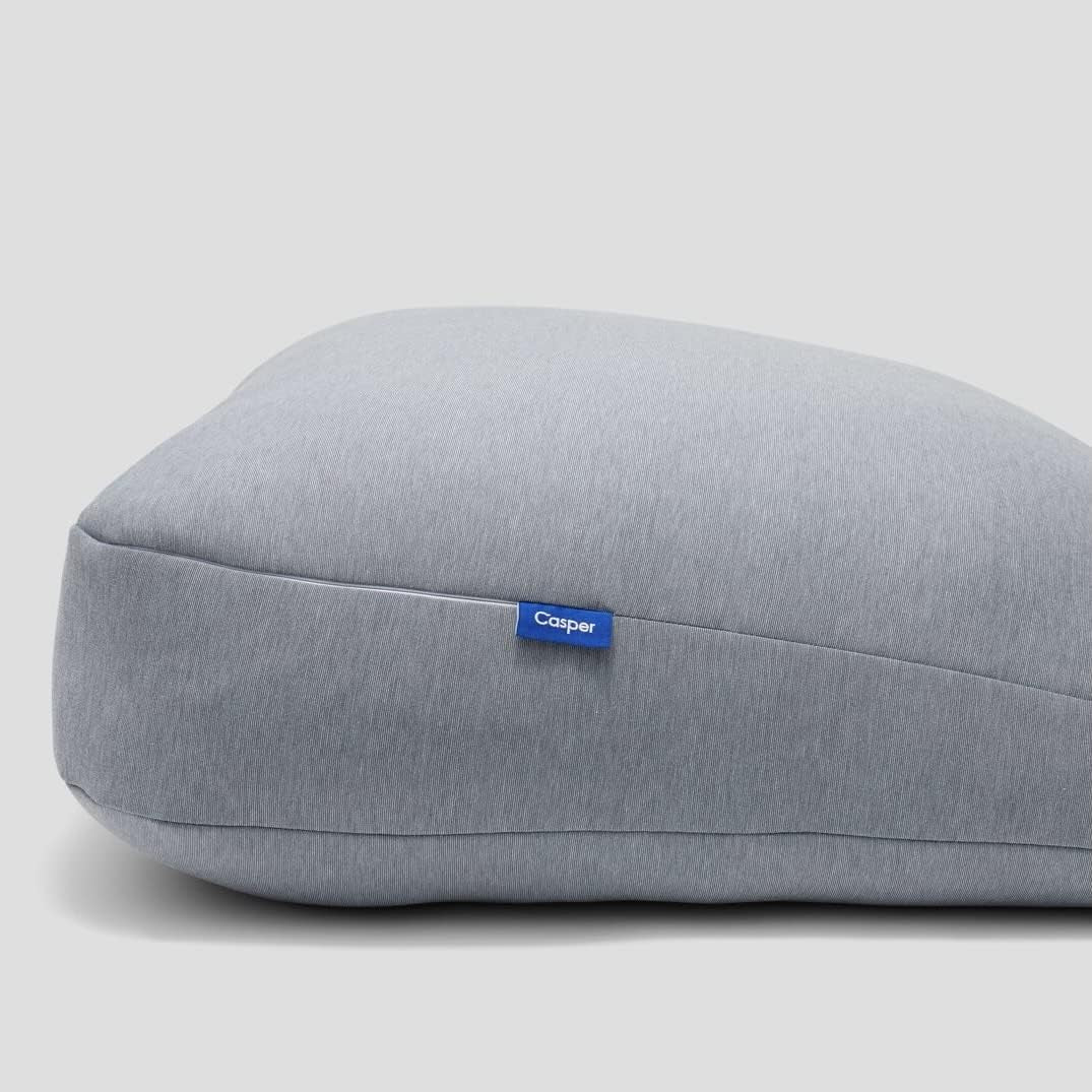 Sleep Backrest Pillow, One Size, Gray & Sleep Essential Cooling Pillow, Standard, White