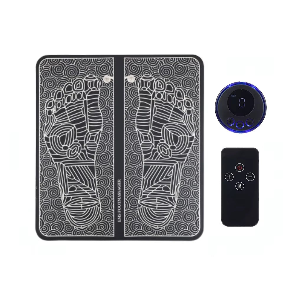 EMS Foot Massager Pad Relief Pain Relax Feet Acupoints Massage Electric Muscle Stimulation Improve Blood Circulation Relax Feet